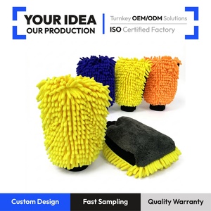 Guante de Lavado de Autos y Guantes de Limpieza de Felpa de Coral Chenille Suave, Absorbente, Impermeable y de Doble Cara ST-P022 - Product Image 1