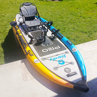 Canoë de pêche gonflable tendance 2026, kayak à pédales portable et pliable pour la pêche et les loisirs