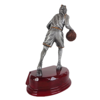 Trophée de basketball en résine personnalisé avec logo Weivista, fournisseur direct d'usine pour les vainqueurs des ligues scolaires