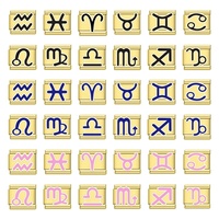Nouveau bracelet transfrontalier de Yiwu, style italien, avec 12 signes du zodiaque ; montre à maillons extensibles en acier inoxydable à faire soi-même