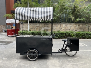 Coffee Bakery Bike Outdoor Mobile Food Trolley Cart Bakery Tricycle Snack Food Bike Cart for Sale - Product Image 5