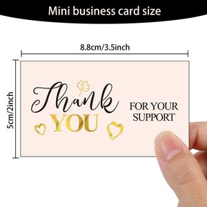 بطاقات عمل "thank you" مطبوعة مخصصة عالية الجودة خيارات ملونة من ورق الأوفست والفن - Product Image 2