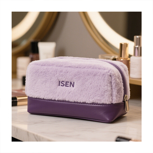 Bolsas de Maquillaje Plegables Portátiles con Cierre de Cremallera <span class=keywords><strong>ISEN</strong></span>, de Felpa Suave, para Mujer, Multicolores, Exquisitas, Organizador de Cosméticos de Viaje - Product Image 1