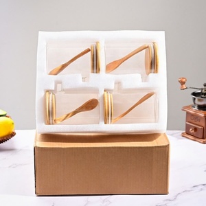 Juego de 2, 3, 4 o 6 Frascos de Vidrio de 550 ml (18 oz) con Tapa de Bambú, Herméticos, Ecológicos, Reciclables, con Cuchara para Frutos Secos - Product Image 2