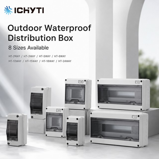 Waterproof Distribution Box IP65 5 Way 8 Way Outdoor Plastic Electrical Enclosure with Transparent Cover for MCB Breaker Panel