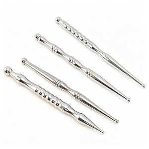 Stylo d'acupression double extrémité <span class=keywords><strong>en</strong></span> acier inoxydable, outil de stimulation des méridiens pour la réflexologie des pieds et du visage - Product Image 2