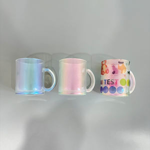 NOUS Entrepôt Livraison Gratuite 11Oz Arc-<span class=keywords><strong>En</strong></span>-Glitter Givré Verre Café Tasses <span class=keywords><strong>En</strong></span> <span class=keywords><strong>Gros</strong></span> Verre Tasses Tasses Avec Poignée Pour Diy <span class=keywords><strong>Impression</strong></span> - Product Image 2