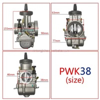 Carburateur de moto en stock, carburateur PWK en alliage d'aluminium argenté, PWK 34 35 36 38 40 42 mm pour carburateur Air Striker