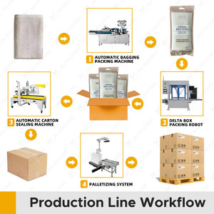 Machine d'emballage automatique de boîte de carton d'ensachage de gant chirurgical de masque facial de sac de poche préfabriqué - Product Image 3