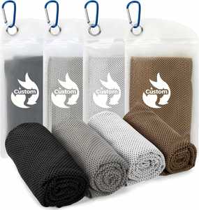 High Quality <b>Microfiber</b> Custom Logo Sports <b>Towel</b> Instant Cooling Neck Use Summer Gym Fitness Running Absorbent Sweat - Product Image 1
