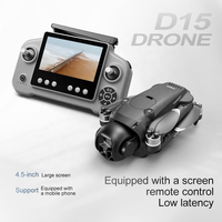 Drone Avion D15 en Plastique pour Débutants, Vente en Gros, avec Caméra HD 1080P, Photographie Aérienne, Évitement d'Obstacles, GPS et Moteur Brushless pour Enfants
