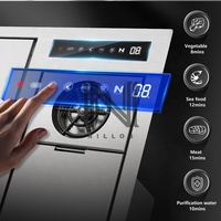 Robinet de cuisine moderne DN Smart 980x450mm en acier inoxydable 304 brossé argenté, fait main, à double cuve dissimulée, trois trous, avec purification