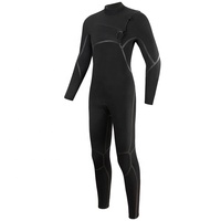 DIVESTAR Custom Front 3/2mm 4/3mm Neoprene Tahan Air Bernapas Anti Angin Super Elastis Lengan Panjang Resleting Dada Pria Surfing