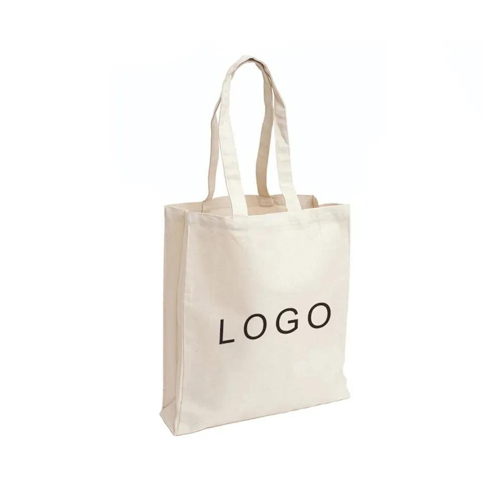 New recycled organic cotton tote bag eco friendly canvas shopping bag