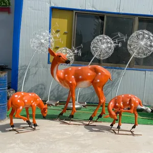 Grande sculpture géométrique en verre peint pour aménagement paysager extérieur, modèle animal, décoration de surface, ornement pour l'immobilier - Product Image 6