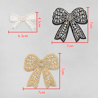 Motif de nœud perlé, patch brodé vintage en dentelle pour embellissement de vêtements