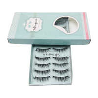 10 paires de faux cils synthétiques 3D multicouches de 25 mm, faits à la main, naturels, denses et bouclés