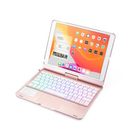 Pliable 360 Degrés Rotatif Cas Clavier Couverture Trackpad Tablette Sans Fil Avec Touchpad Teclado Para Ipad BT Clavier Pour Ipad