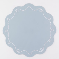Nouveaux produits 2026, set de table en similicuir PVC, broderie rouge, set de table