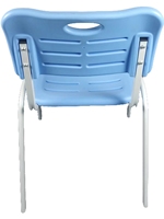 Mobilier scolaire nouveau design en plastique bleu épaissi large dossier étude cours de formation chaise de bureau