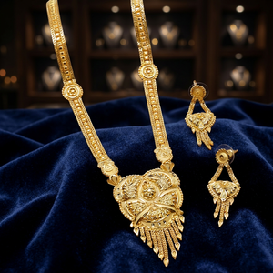 Wholesale Forming Long 14K 18K 24K Gold Plated Necklaces, Traditional Jewelry, Fashion Jewelry, Gold Filled Luxury Brass Jewelry - Product Image 4
