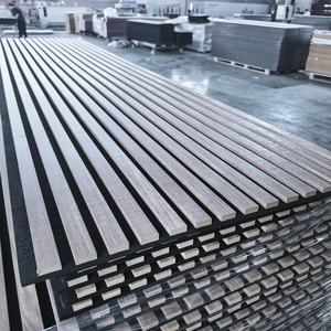 Panneau acoustique en lattes de bois écologiques |   Carrelage mural en briques de sel insonorisantes pour bureau, restaurant, spa et studio de yoga - Product Image 6