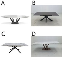 Table à manger extensible en dalle de pierre italienne, table à manger pliante pour la maison, table à manger rectangulaire télescopique moderne et minimaliste