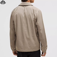 Blousons d'entraîneur personnalisés en polyester à col roulé, coupe décontractée, coupe-vent, avec sequins et poches sur les manches, pour hommes, vente en gros