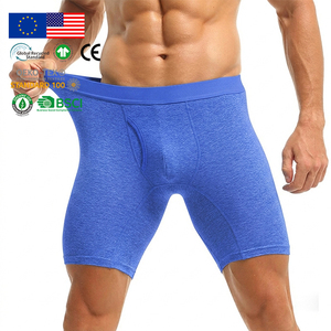 <span class=keywords><strong>Sous</strong></span>-vêtements et vêtements de nuit pour hommes, couleur personnalisée, en coton, taille mi-haute, respirants, à haute élasticité, pour un confort quotidien, type caleçon et boxer - Product Image 1