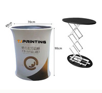 Comptoir portable imprimé sur mesure avec graphiques en tissu tendu pour les expositions, les promotions, les festivals et les activités de marque.