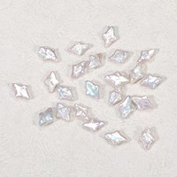 Autour de 8mm étoile à quatre branches en forme de pièce de monnaie blanc baroque perle d'eau douce brin perles naturelles en vrac pour la fabrication de bijoux