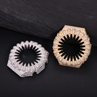 Boîtier de montre en laiton serti de diamants VVS Moissanite pour Casio G-Shock GA2100, compatible avec les pièces de montre en or et argent, vente en gros