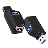 Hub USB 3.0, adaptateur répartiteur USB 3 ports avec 1 port USB 3.0 et 2 ports USB 2.0 pour ordinateur portable PC