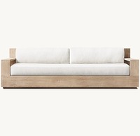Mobilier d'extérieur contemporain Offre Spéciale à la mode canapé en teck 2 places personnalisable en bois par tous les temps