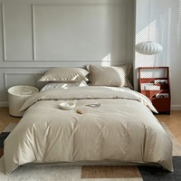 Hôtels, maisons d'hôtes, gîtes, literie en coton jacquard de luxe, ensemble de quatre pièces, draps, housses de couette