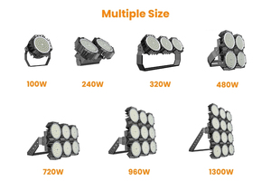 Hishine 240W RGB alto mástil LED reflector Luz de inundación impermeable al aire libre arandela de pared para Parque paisaje iluminación que cambia de Color - Product Image 2