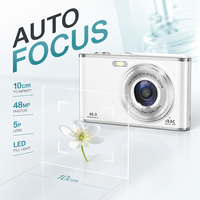 Cámara Digital 4K Profesional ODM, Cámara 4K de 48MP con Enfoque Automático, Pantalla CMOS para Fotografía de Viajes, Eventos Familiares y Principiantes