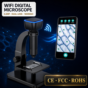 Microscopio WiFi 5MP con Lenti Intercambiabili, Microscopio Digitale per Telefono e PC, per Laboratorio di Biologia per Bambini - Product Image 1