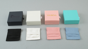Jewelry Packaging Set with Drawer <b>Box</b> and PU Jewelry Pouch Custom Logo Gift Packaging for Rings Earrings <b>Small</b> Jewelry store - Product Image 5