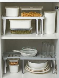 Wardrobe Rack Cabinet Holders Home Storage Organizer Adjustable Home <strong>Closet</strong> Organizer Storage Shelf for Kitchen Space Saving - Product Image 4