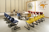 Ensemble bureau et chaise ergonomiques réglables pour étudiants, mobilier de classe en bois pour projets scolaires
