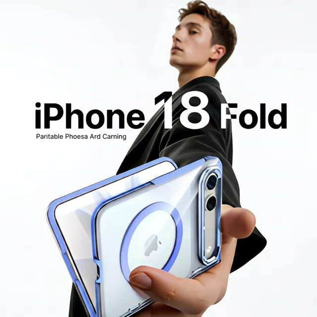 Magnetic Phone case Orignal for iphone 18 Fold Transparent Lens protection clear Phone Cover Custom logo Mobile Phone case