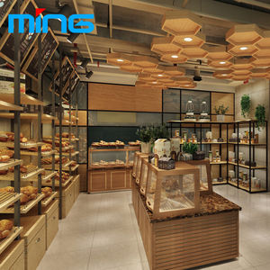 מותאם אישית סיטונאי עץ Stand מאפיית לחם מדפי תצוגה לסופרמרקט - Product Image 2