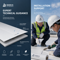 Film en PVC imperméable, membrane de toiture durable pour les projets de construction résidentielle