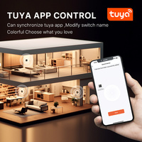 Tuya Zigbee Smart Lighting 4 Gang PIR Sensor de movimiento Interruptor Tiempo Visualización Escena Automatización Multi-Control Asociación Max 10