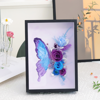 Cadre photo carré pour rose éternelle, nouveau design, pour la maison, le bureau ou la décoration murale de Noël