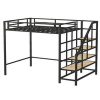 Lit superposé de haute qualité avec bureau en dessous, mobilier scolaire, mobilier de chambre à coucher pour l'université, métal moderne, dortoir étudiant