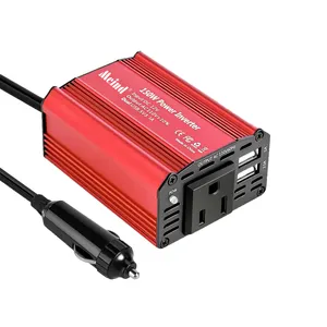 portable car power inverter 12v 110v 150w with CE certificate with 2USB