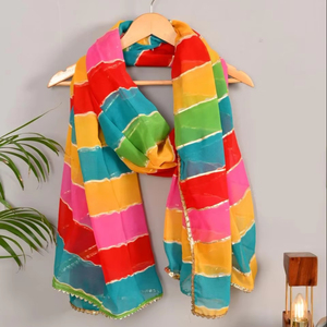 Lehariya Gottapatti Elégant Dupatta Foulard et châle pour femme - Product Image 1