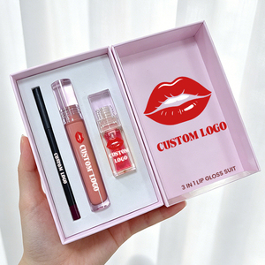 Brillo Labial Transparente <span class=keywords><strong>de</strong></span> Marca Privada, Vegano, con Brillo y Cambio <span class=keywords><strong>de</strong></span> Color, <span class=keywords><strong>Aceite</strong></span> Labial con Delineador <span class=keywords><strong>de</strong></span> <span class=keywords><strong>Labios</strong></span> Cremoso Mate Natural, Kit <span class=keywords><strong>de</strong></span> Lápiz Labial - Product Image 2